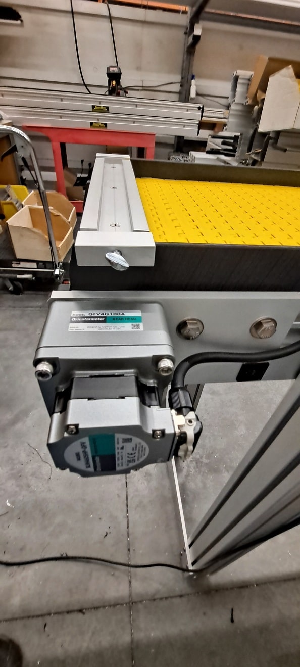 long line conveyor motor and end stop