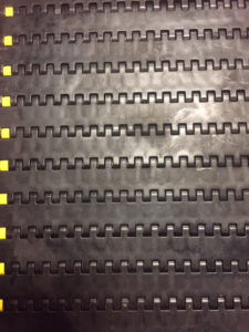 pinned conveyor belting section