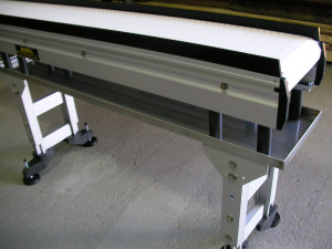 stainless drip pan shelf under conveyor