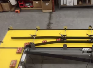 adjustable conveyor lane guides for sorting