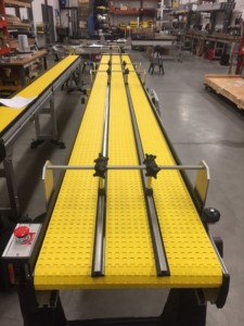 adjustable multi lane guides - robotic interface conveyor