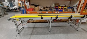 dual lane conveyor with ESD belting for electronics
