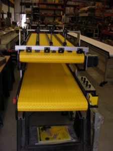 over under conveyor for parts