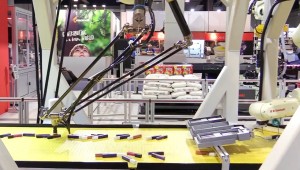 pick place robot interface with modular conveyor