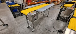 portable water resistant conveyor - stainless casters