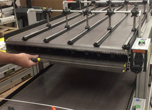 disassemble pinned conveyor belting