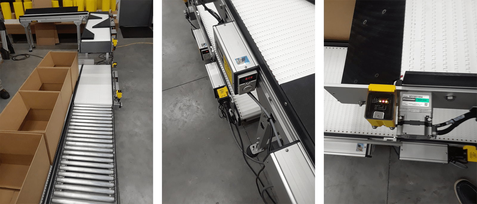 indexing box filling conveyor with singulation and accumulation