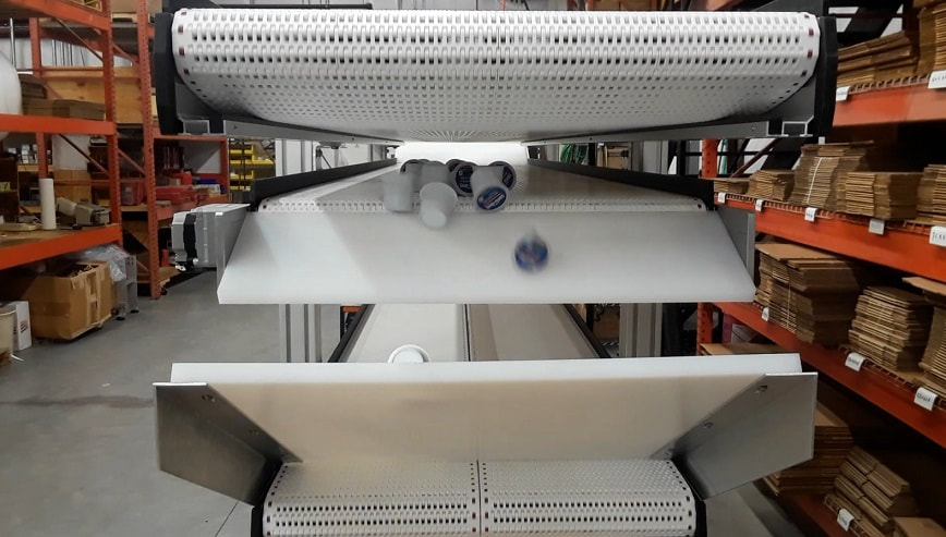 accumulation multi level cooling conveyor  - food packaging system