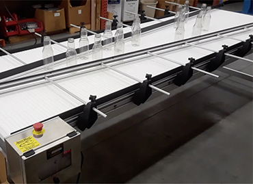 267) singulating packaging washable conveyor