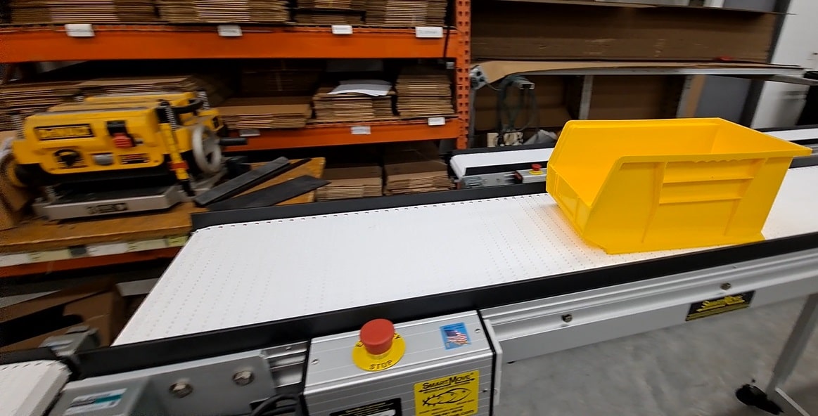 little custom short line conveyor systems for order fulfillment & packaging