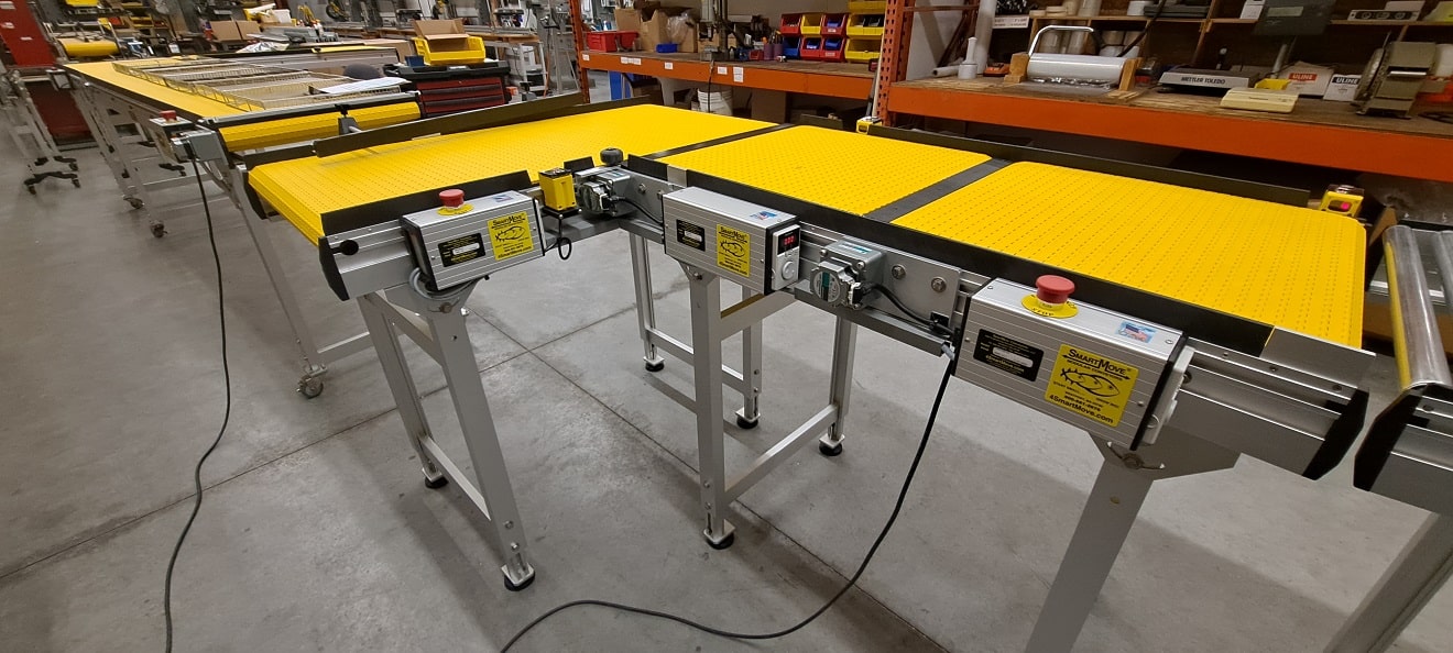 modular 90 degree turn indexing conveyor