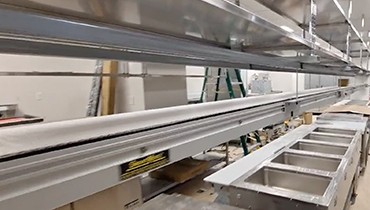 427) kitchen conveyor – food industry modular conveyor line