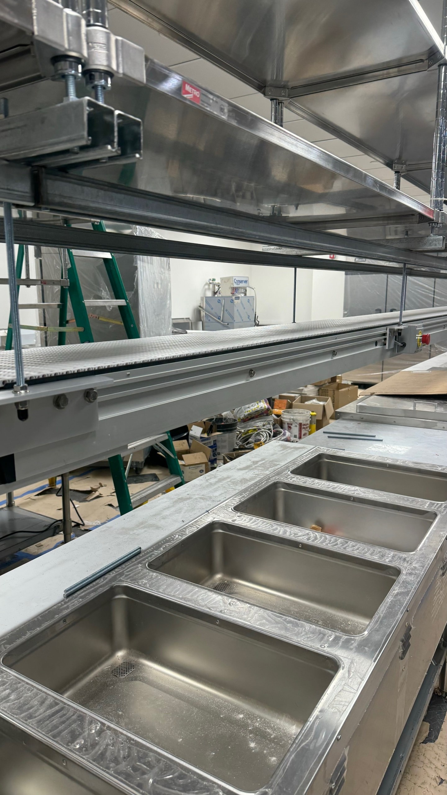 kitchen conveyor - food industry modular conveyor line