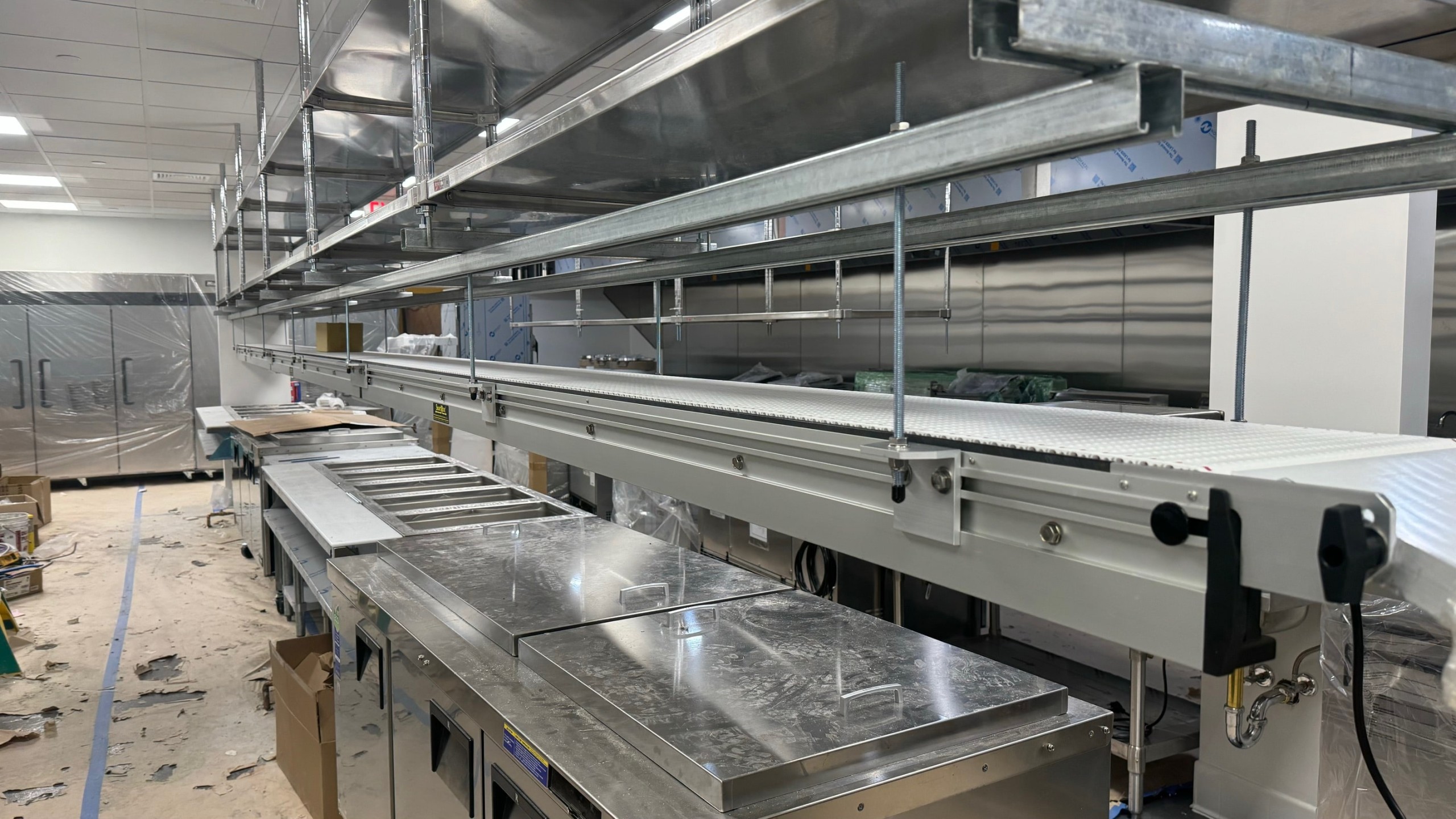 kitchen conveyor - food industry modular conveyor lines