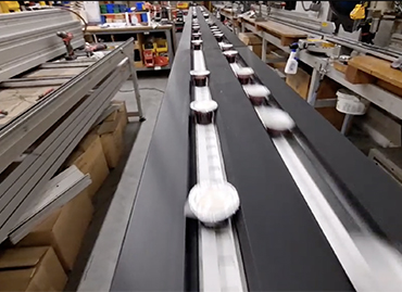 434) carousel accumulation cooling conveyor