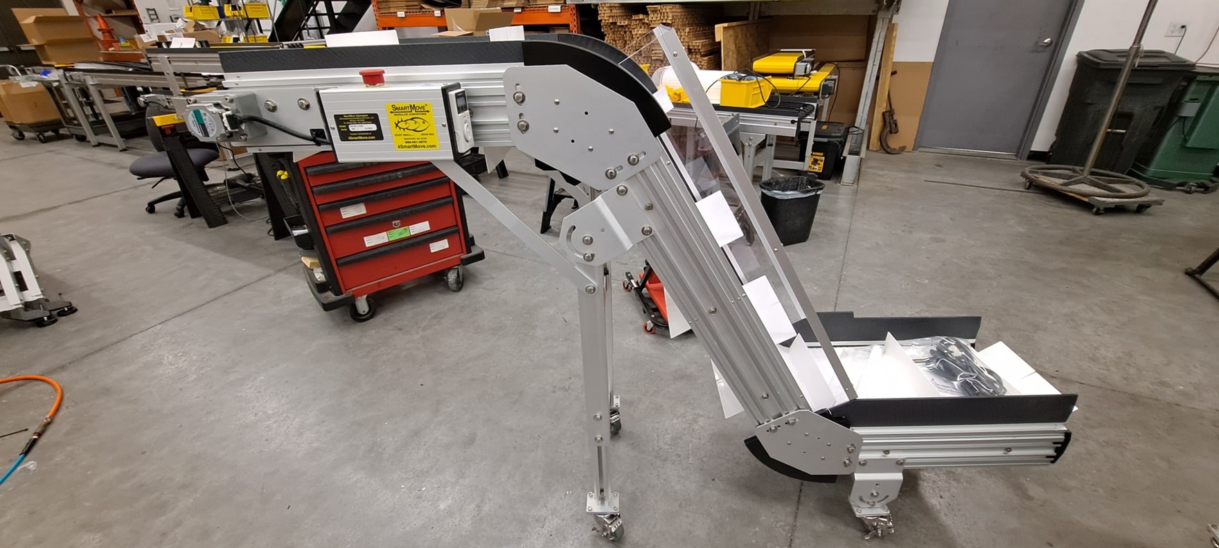 incline z x accumulation conveyor